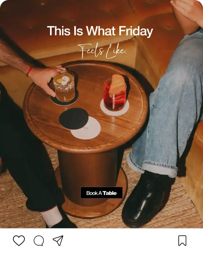 Instagram post design for a bar Instagram post design for a bar