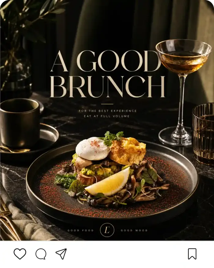 Instagram post design for a restaurant Instagram post design for a restaurant