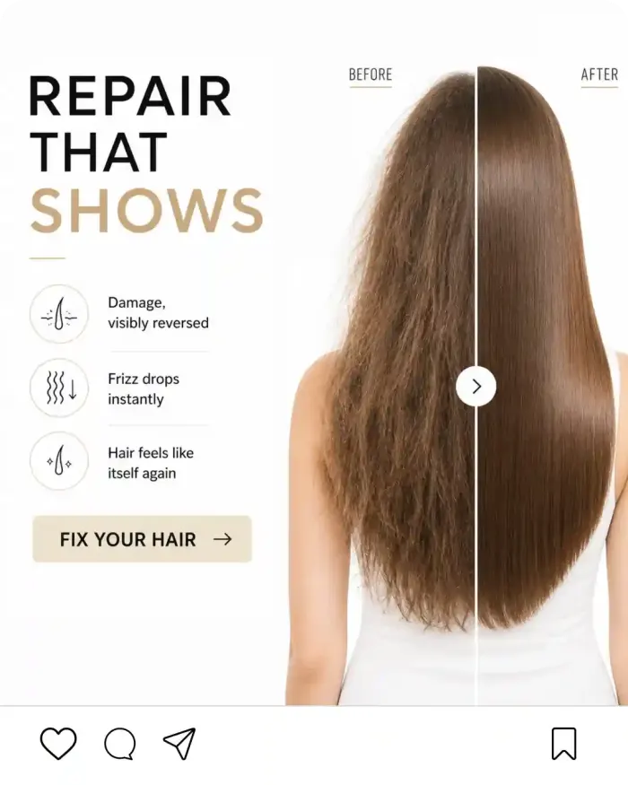 Instagram post design for a hair and beauty salon Instagram post design for a hair and beauty salon